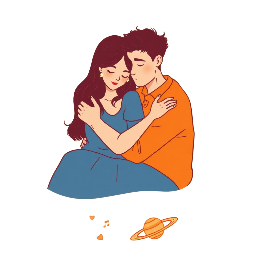 Couple embracing